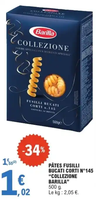 Barilla PÂTES FUSILLI BUCATI CORTI N°145