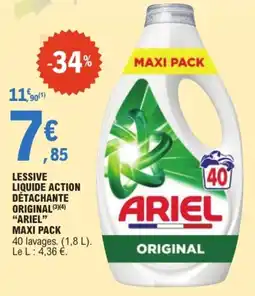 E.Leclerc ARIEL LESSIVE LIQUIDE ACTION DÉTACHANTE ORIGINAL offre