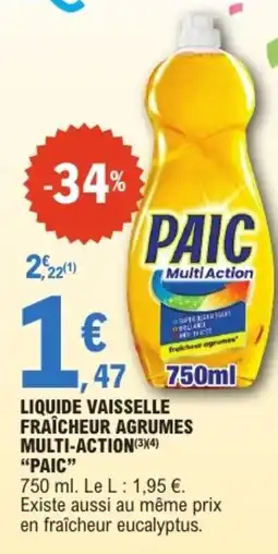 E.Leclerc PAIC LIQUIDE VAISSELLE offre