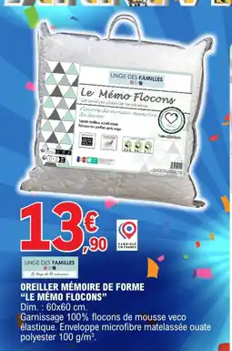 E.Leclerc LINGE DES FAMILLES Le Mémo Flocons offre