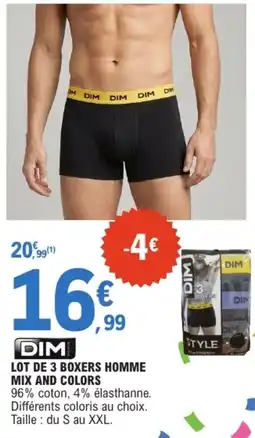 E.Leclerc DIM Boxers homme offre