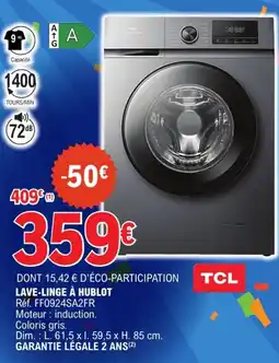 E.Leclerc TCL LAVE-LINGE À HUBLOT offre