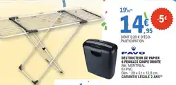 E.Leclerc PAVO Destructeur de papier offre