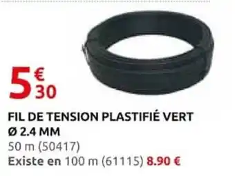 FIL DE TENSION PLASTIFIÉ VERT