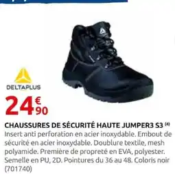 Rural Master DELTA PLUS CHAUSSURES DE SÉCURITÉ HAUTE JUMPER3 S3 offre