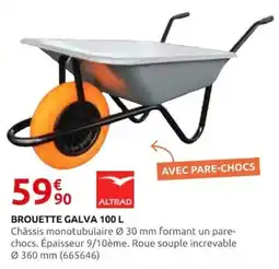 Rural Master ALTRAD BROUETTE GALVA 100 L offre