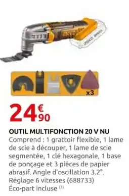 Rural Master DEWALT OUTIL MULTIFONCTION 20 V NU offre