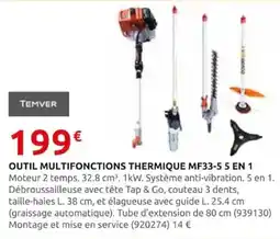 Rural Master TEMVER OUTIL MULTIFONCTIONS THERMIQUE MF33-5 offre