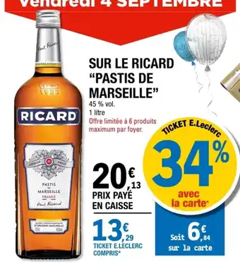 RICARD PASTIS DE MARSEILLE