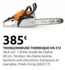 Rural Master STIHL TRONÇONNEUSE THERMIQUE MS 212 offre