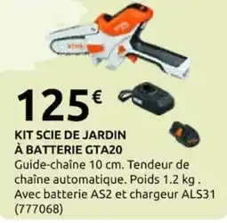 Rural Master STIHL Kit scie de jardin à batterie GTA20 offre
