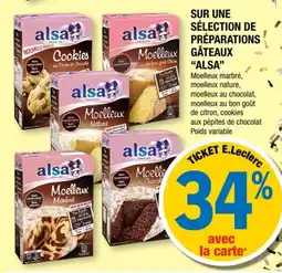E.Leclerc Alsa sur une selection de preparations gateaux offre