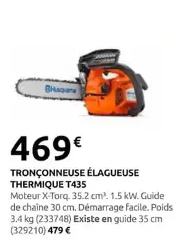 Rural Master Husqvarna TRONÇONNEUSE ÉLAGUEUSE THERMIQUE T435 offre
