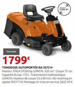 Rural Master TAMVER TONDEUSE AUTOPORTÉE RA 3572 H offre