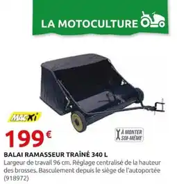 Rural Master MACXI BALAI RAMASSEUR TRAÎNÉ 340 L offre