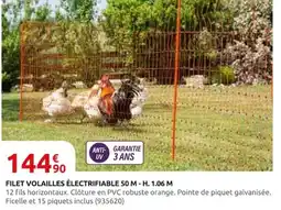 Rural Master FILET VOLAILLES ÉLECTRIFIABLE offre