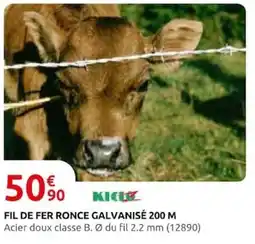 Rural Master KICZ FIL DE FER RONCE GALVANISÉ offre