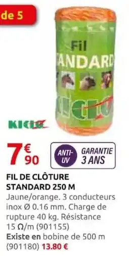 Rural Master KICIO Fil STANDARD offre