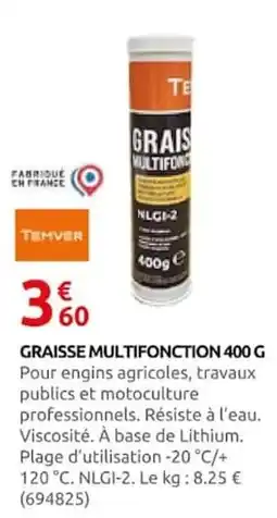 Rural Master TEMVER Graisse multifonction offre