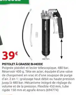 Rural Master Pistolet a graisse bi-mode offre