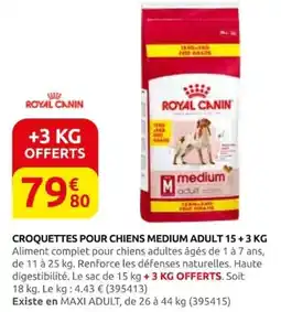 Rural Master ROYAL CANIN CROQUETTES POUR CHIENS MEDIUM ADULT offre
