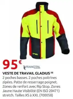 Rural Master FRANCITAL VESTE DE TRAVAIL GLADIUS offre