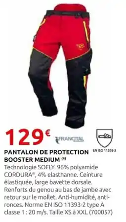 Rural Master FRANCITAL PANTALON DE PROTECTION BOOSTER MEDIUM offre