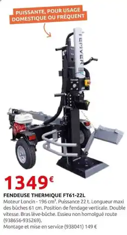 Rural Master FENDEUSE THERMIQUE FT61-22L offre