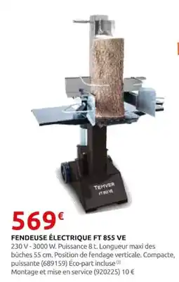 Rural Master TEMVER FENDEUSE ÉLECTRIQUE FT 855 VE offre