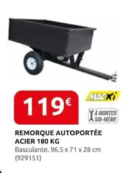 Rural Master MACXI REMORQUE AUTOPORTÉE offre