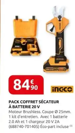 Rural Master INGCO PACK COFFRET SÉCATEUR offre