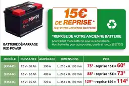 Rural Master Red power batterie démarrage offre