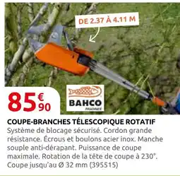 Rural Master Bahco coupe-branches télescopique rotatif offre