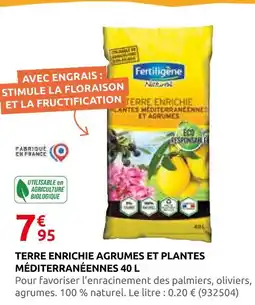 Rural Master Fertiligène terre enrichie agrumes et plantes méditerranéennes 40 l offre