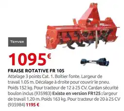 Rural Master Terrier fraise rotative fr 105 offre