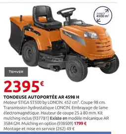 Rural Master Temver tondeuse autoportée ar 4598 h offre