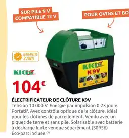 Rural Master Électrificateur de clôture k9v offre