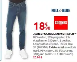 Rural Master Full blue jean 5 poches denim stretch offre