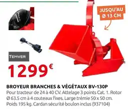 Rural Master Temver broyeur branches & végétaux bv-130p offre