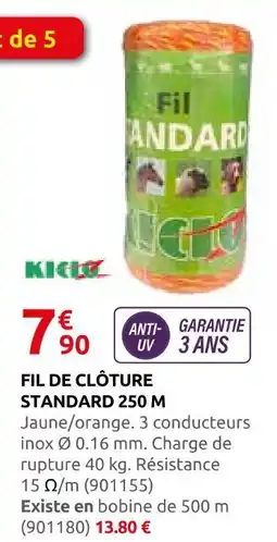 Rural Master Kiclo fil de clôture standard 250 m offre