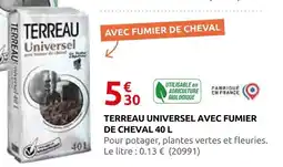 Rural Master Terreau universel avec fumier de cheval 40 l offre