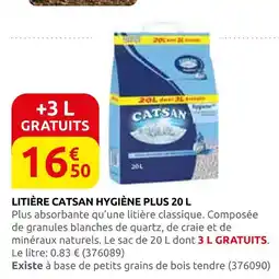 Rural Master Catsan litière hygiène plus 20 l offre