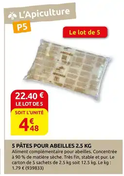 Rural Master 5 pâtes pour abeilles offre