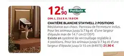 Rural Master Petsafe chatière blanche staywell 2 positions offre
