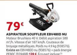 Rural Master Aspirateur souffleur ebv480d nu offre