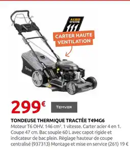 Rural Master Temver tondeuse thermique tractée offre