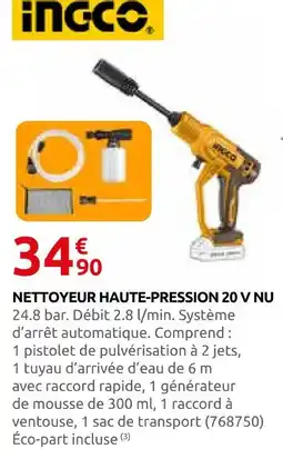 Rural Master Hinco nettoyeur haute-pression 20 v nu offre