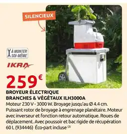 Rural Master Ikra broyeur électrique branches & végétaux ilh3000a offre
