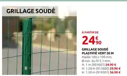 Rural Master Grillage soudé plastifié vert 20 m offre