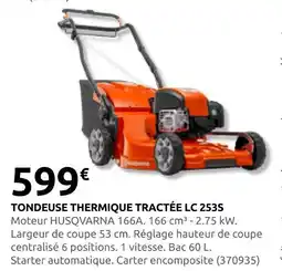 Rural Master Husqvarna tondeuse thermique tractée lc 253s offre